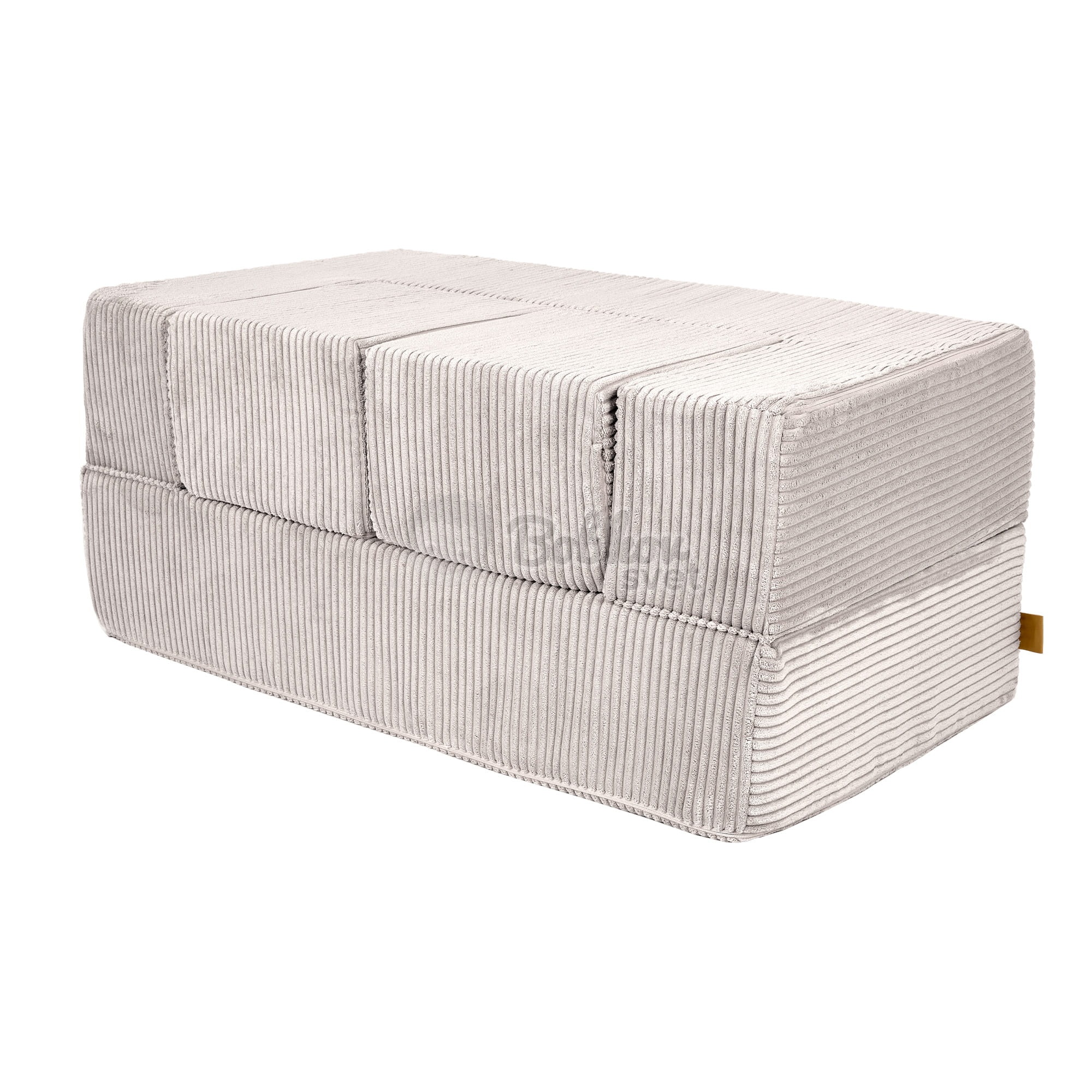 Detská rozkladacia pohovka + 2 taburetky - Corduroy Estetic - ECRU 96 cm
