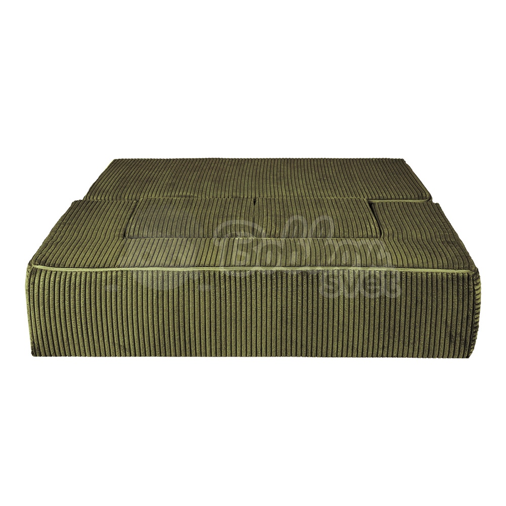 Detská rozkladacia pohovka + 2 taburetky - Corduroy Estetic - KHAKI 96 cm