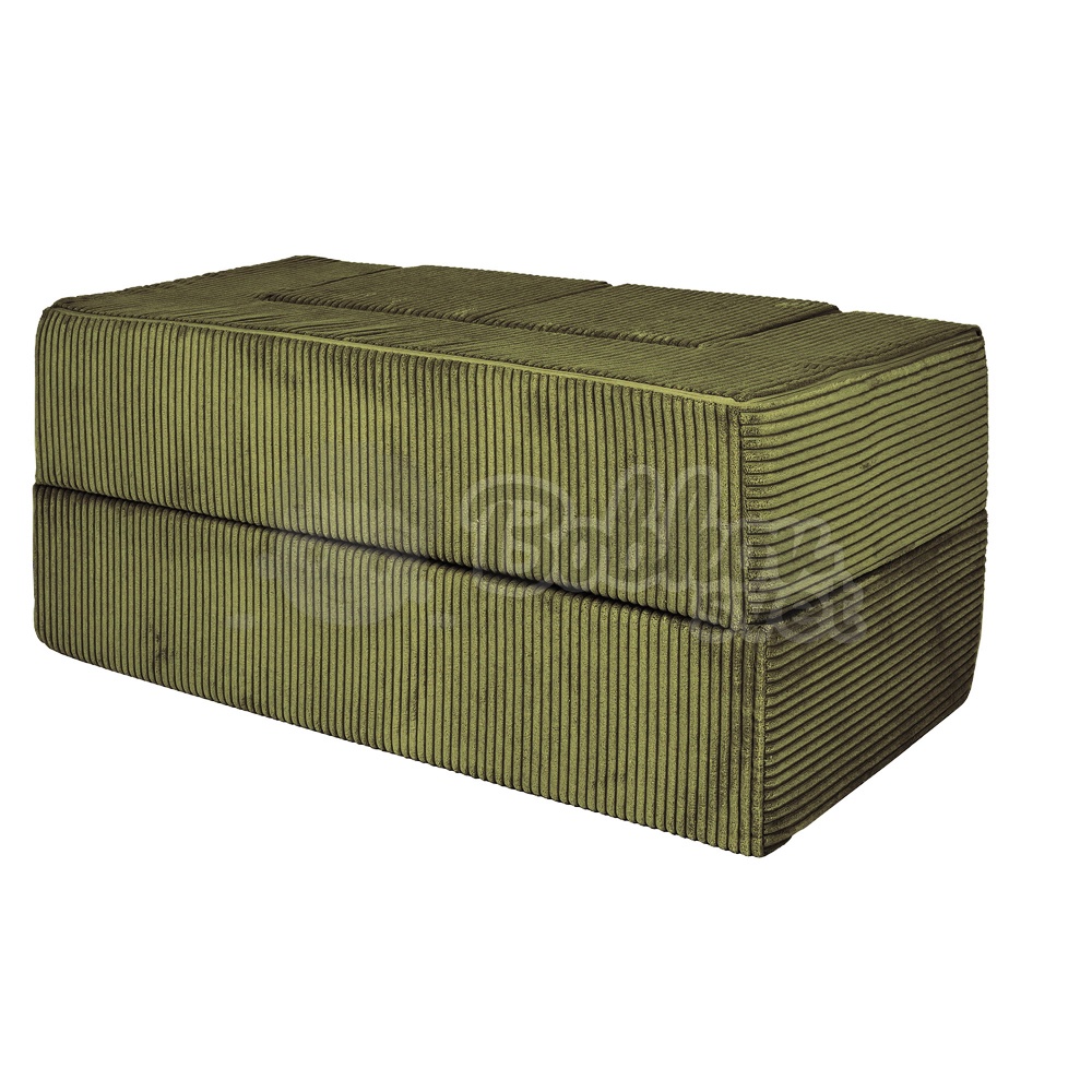 Detská rozkladacia pohovka + 2 taburetky - Corduroy Estetic - KHAKI 96 cm