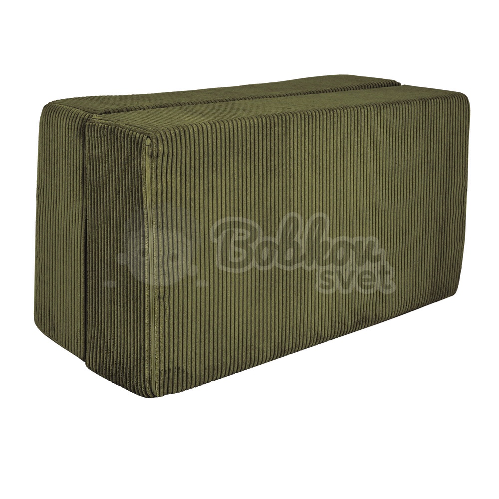 Detská rozkladacia pohovka + 2 taburetky - Corduroy Estetic - KHAKI 96 cm