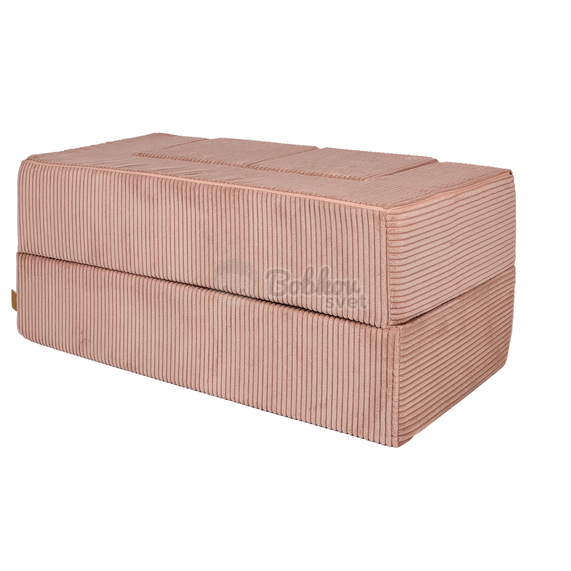 Detská rozkladacia pohovka + 2 taburetky - Corduroy Estetic - PINK 96 cm
