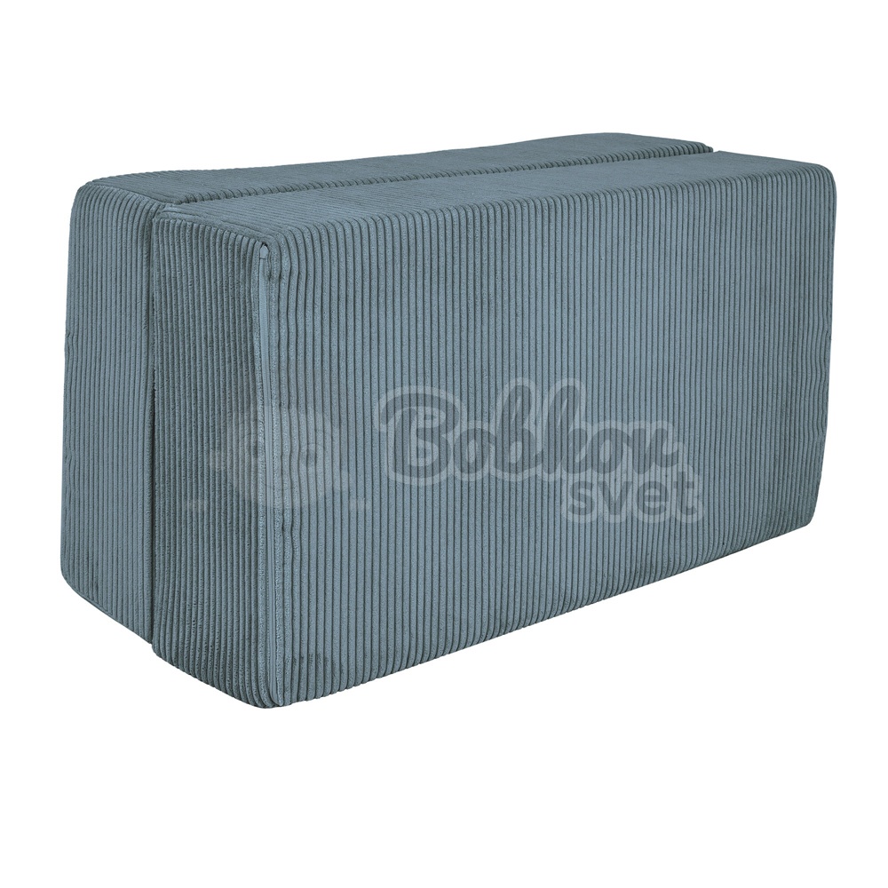 Detská rozkladacia pohovka + 2 taburetky - Corduroy Estetic - TYRKYS 96 cm