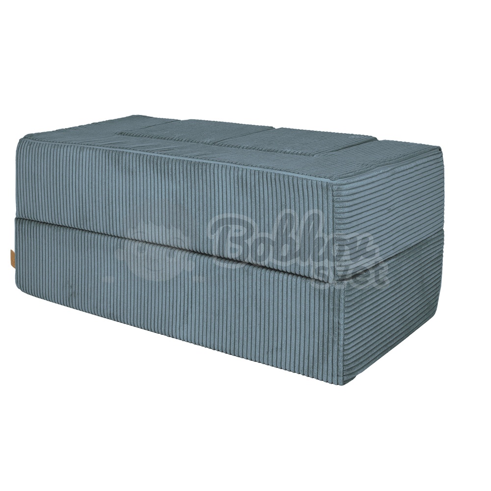 Detská rozkladacia pohovka + 2 taburetky - Corduroy Estetic - TYRKYS 96 cm