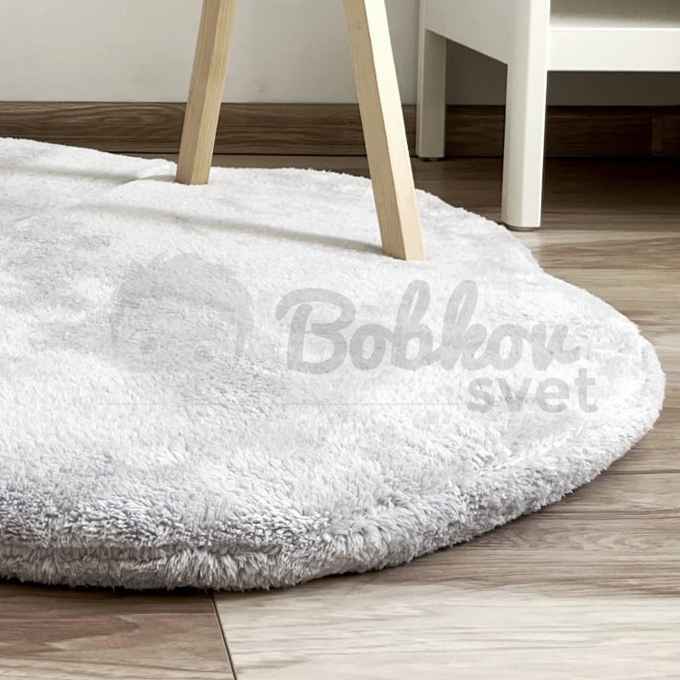 Skladacia podložka na hranie OBLÁČIK 100 cm - PLYŠ grey