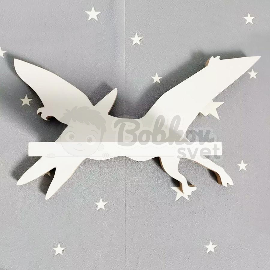 Drevená detská polička DINO - model Pterodaktyl