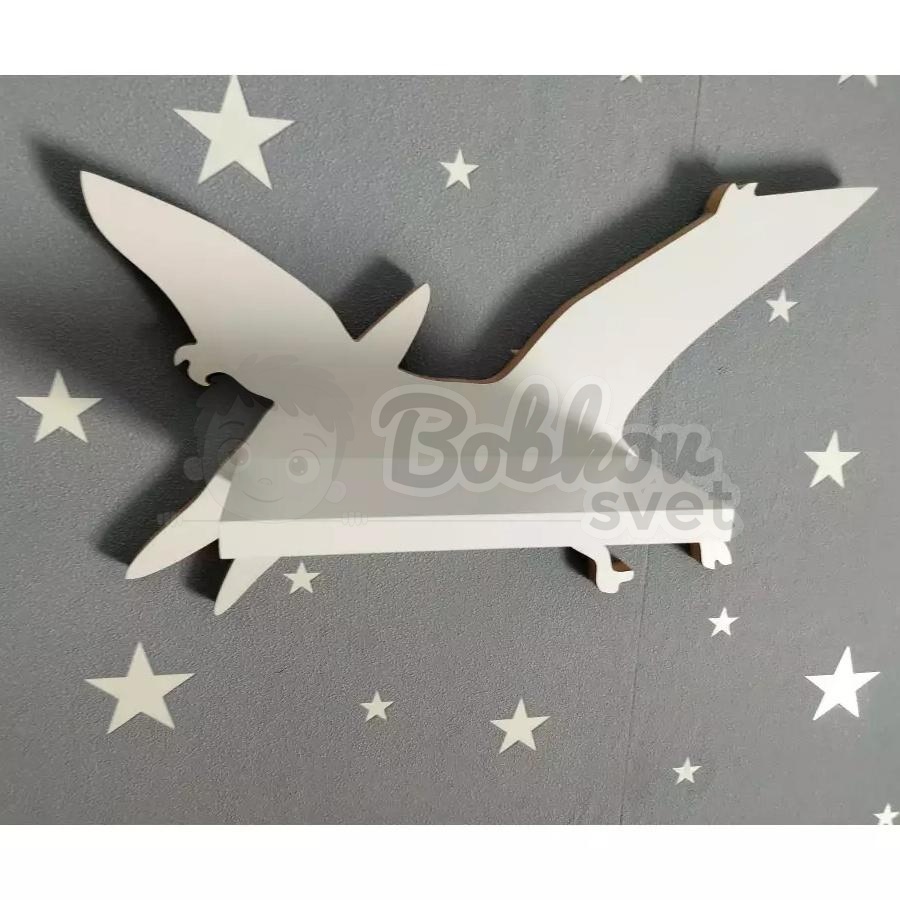Drevená detská polička DINO - model Pterodaktyl