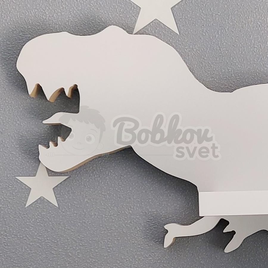 Drevená detská polička DINO - model Tyranosaurus