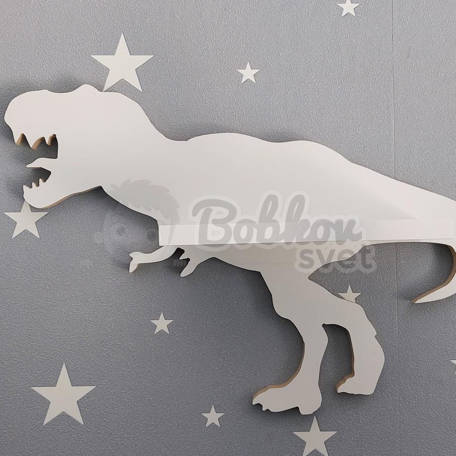 Drevená detská polička DINO - model Tyranosaurus