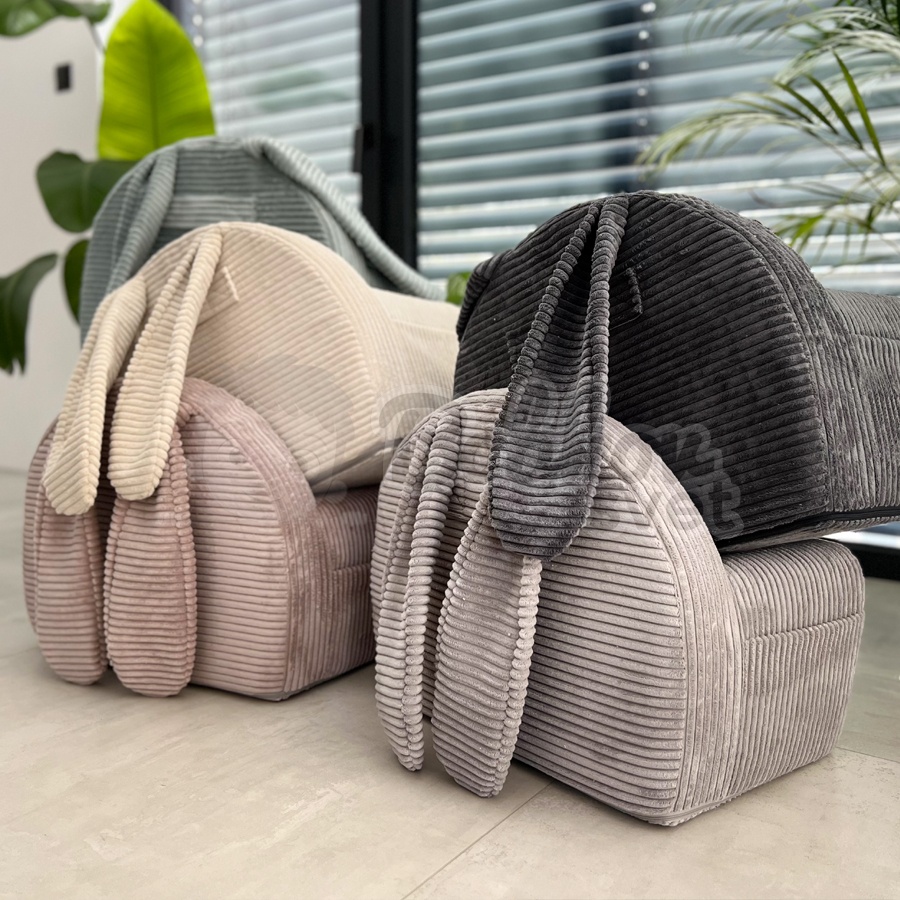 BUNNY detské kresielko do izby - menčester / Corduroy - PINK