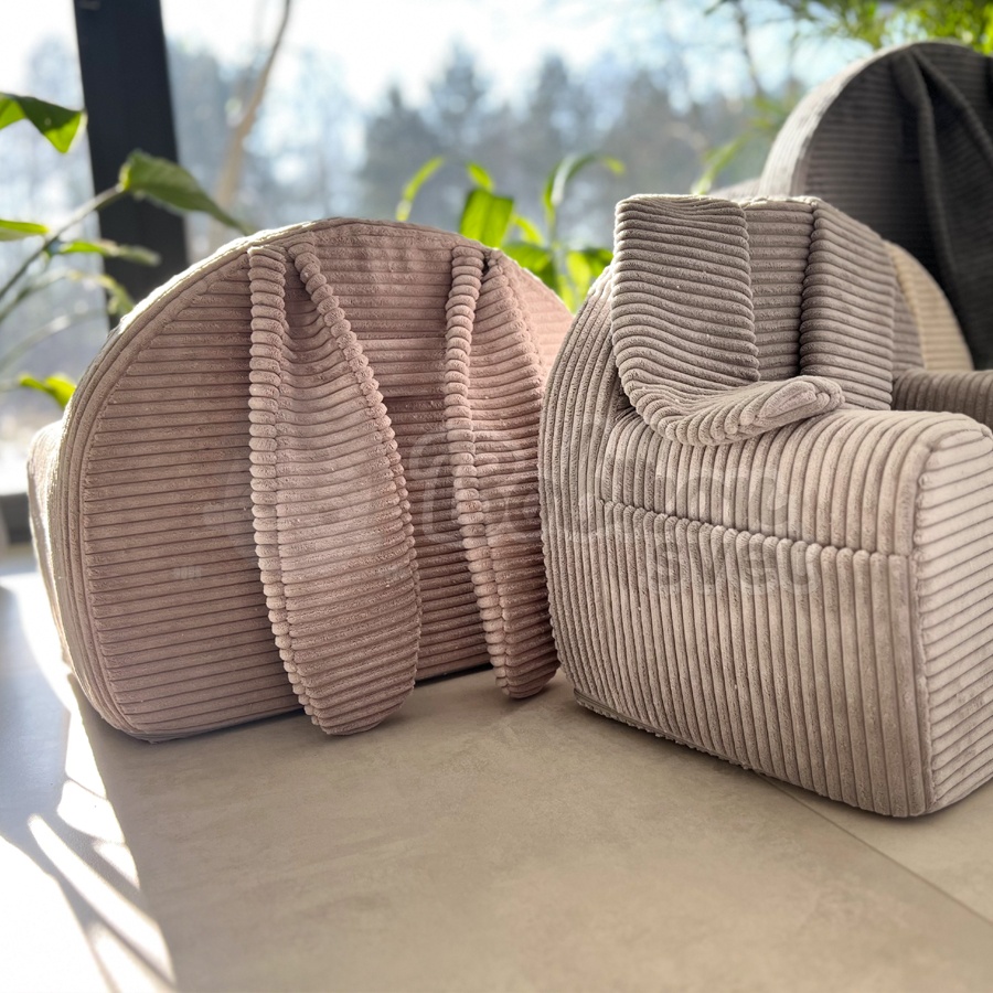 BUNNY detské kresielko do izby - menčester / Corduroy - PINK