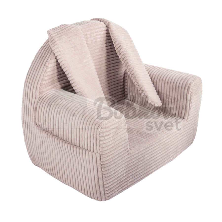BUNNY detské kresielko do izby - menčester / Corduroy - PINK