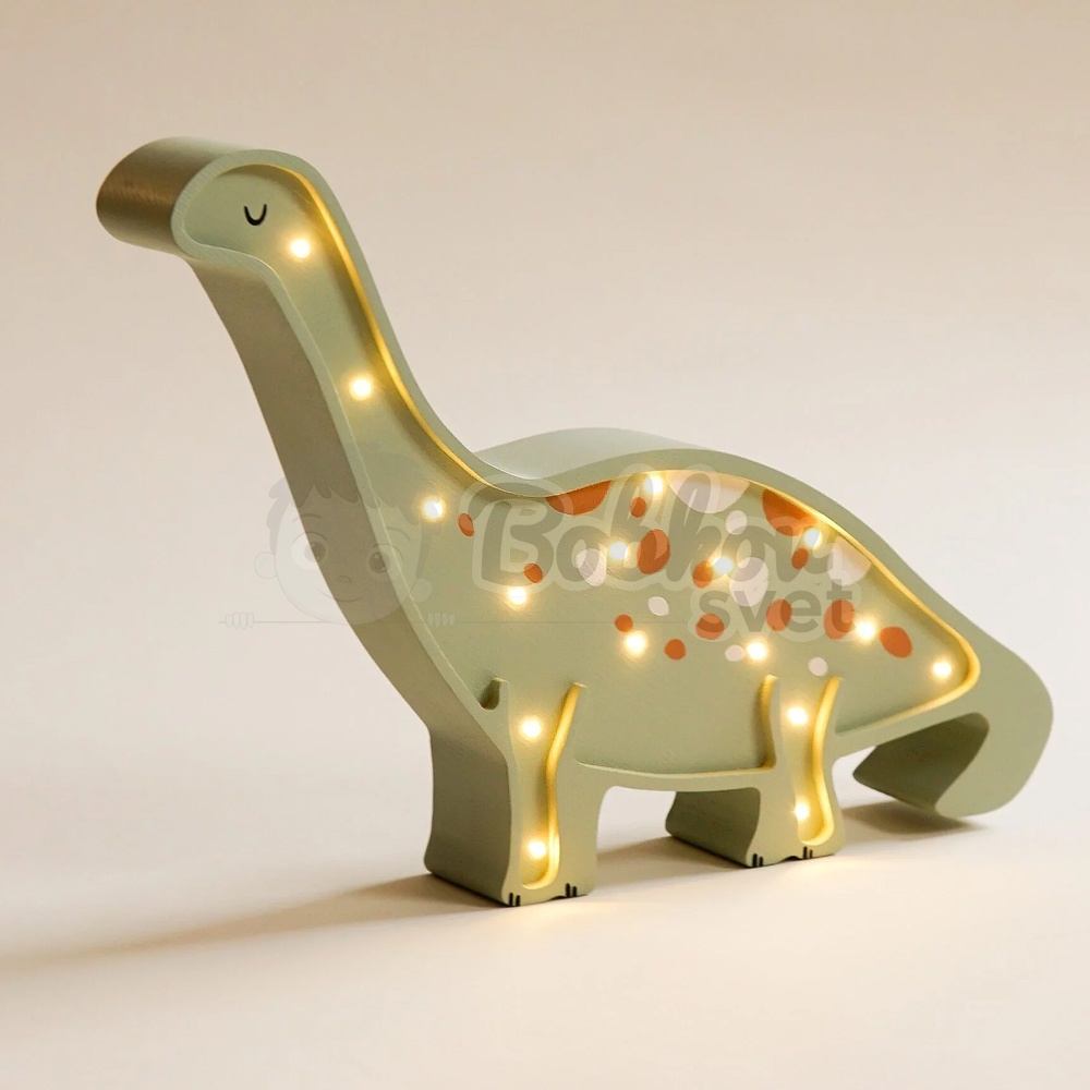 Detské drevené svetlo / stolná lampička roomGAGA - DINO