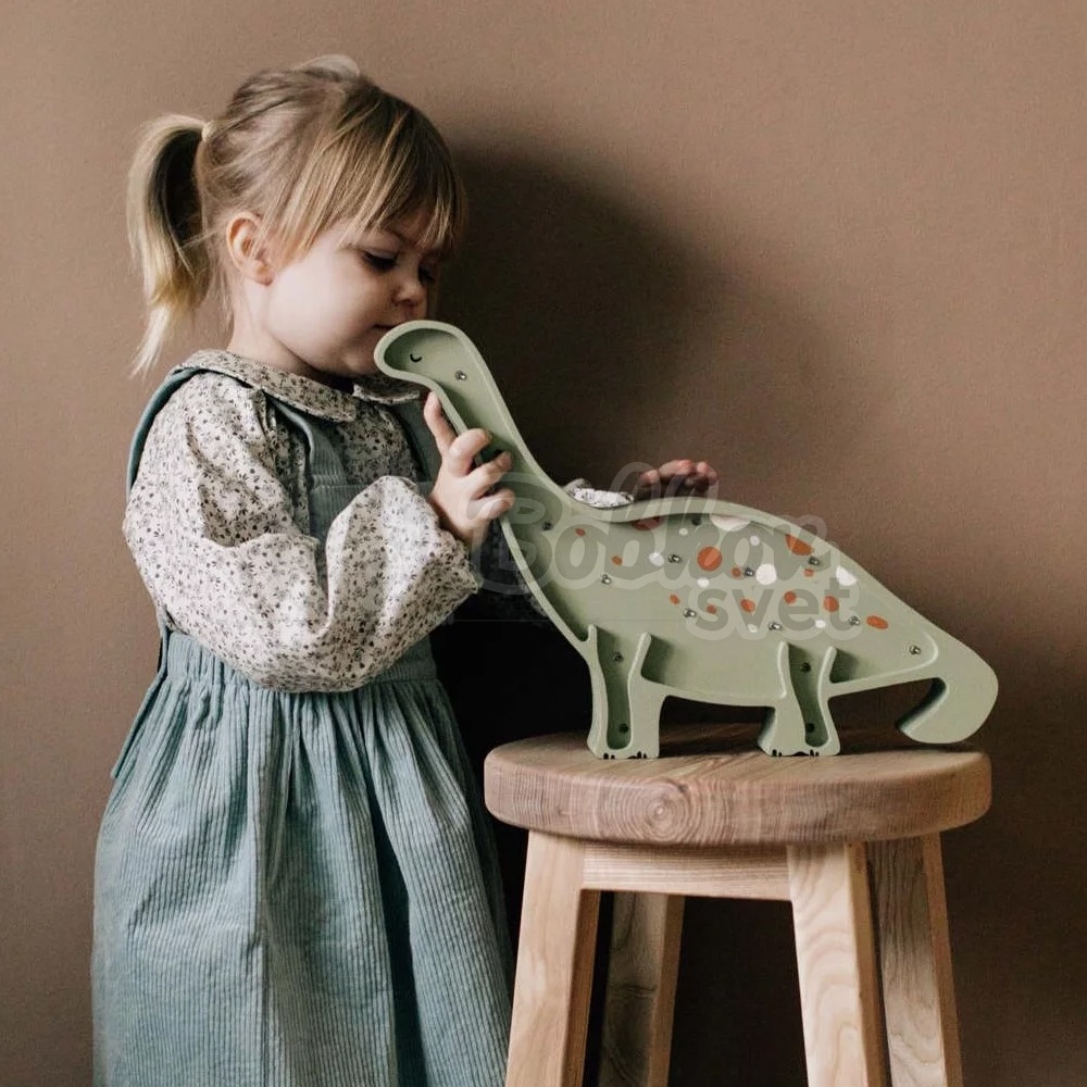 Detské drevené svetlo / stolná lampička roomGAGA - DINO