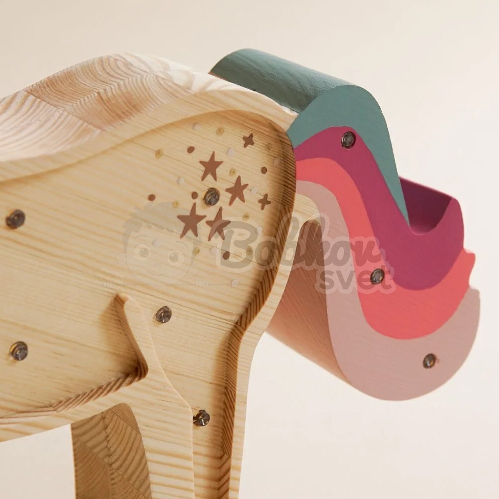 Detské drevené svetlo / stolná lampička roomGAGA - UNICORN