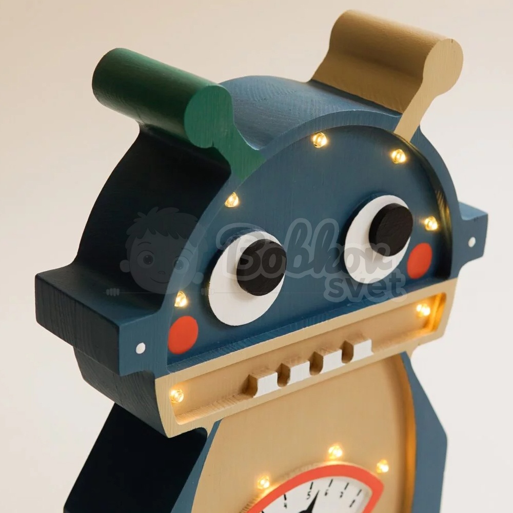Detské drevené svetlo / stolná lampička roomGAGA - ROBOT