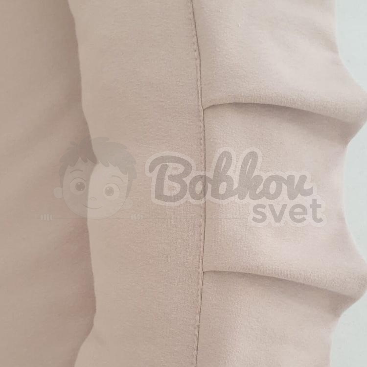 Detské hniezdo okrúhle s volánom / podložka na hranie 120 cm - krémová
