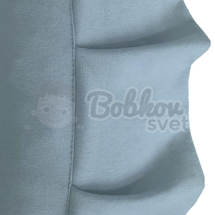Detské hniezdo okrúhle s volánom / podložka na hranie 120 cm - ľadovo modrá