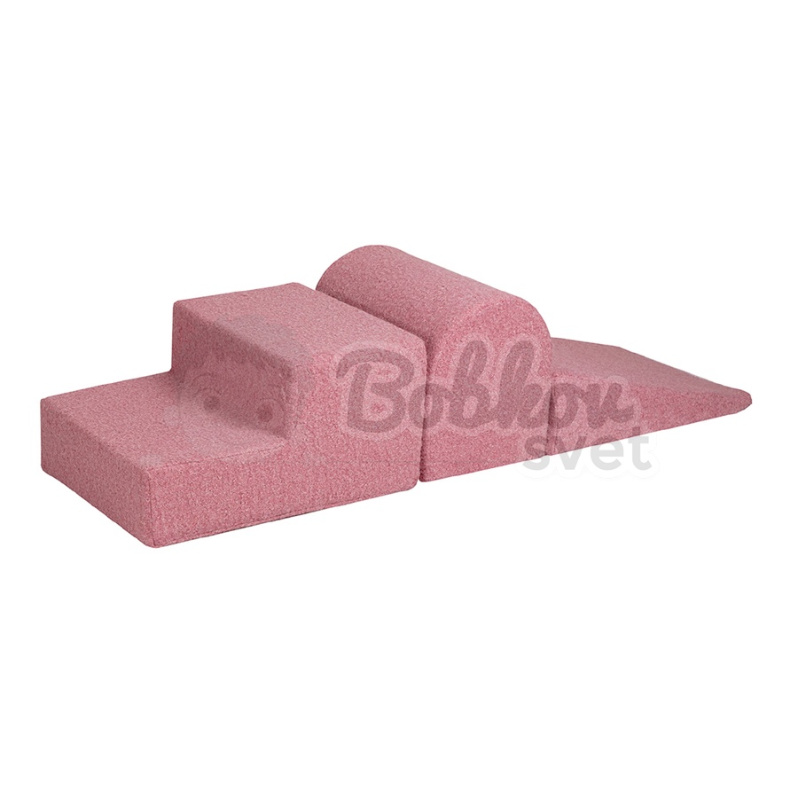Penová hracia zostava / 3 bloky na cvičenie - BOUCLE farba Pink
