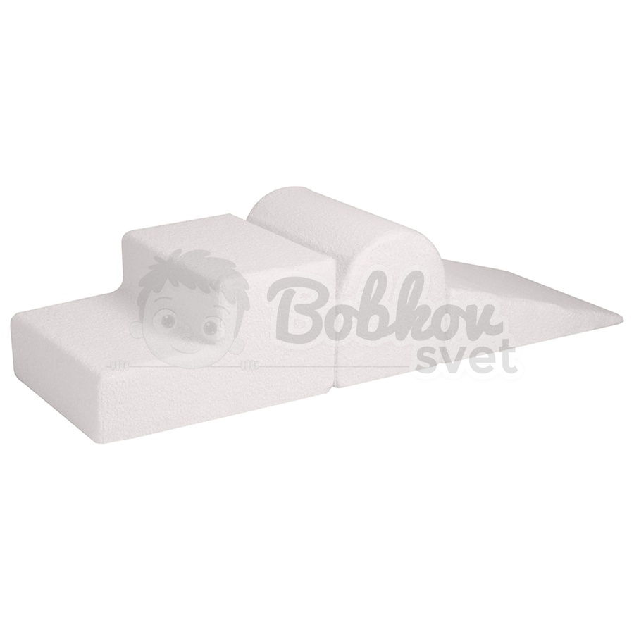 Penová hracia zostava / 3 bloky na cvičenie - BOUCLE farba White