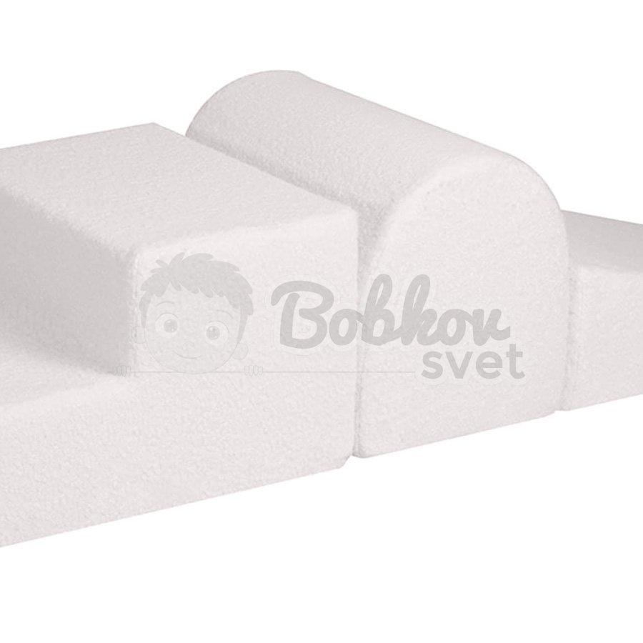 Penová hracia zostava / 3 bloky na cvičenie - BOUCLE farba White
