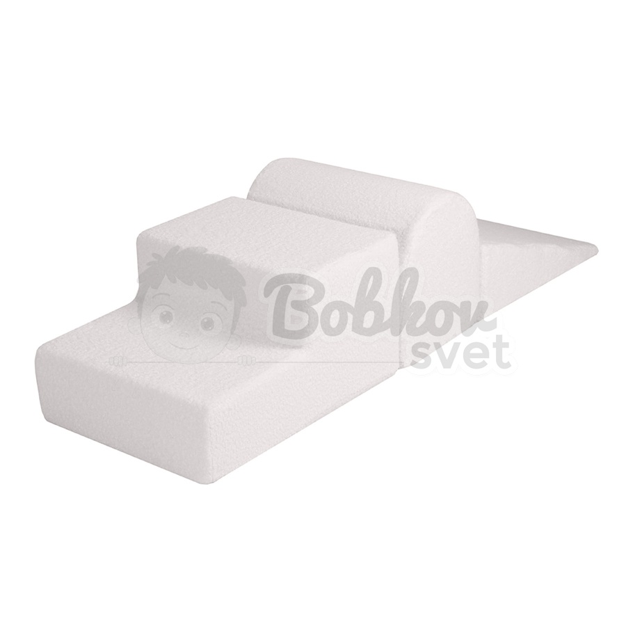 Penová hracia zostava / 3 bloky na cvičenie - BOUCLE farba White