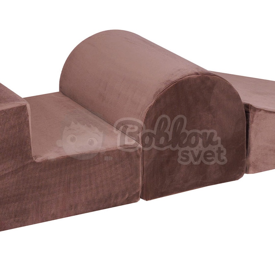 Penová hracia zostava / 3 bloky na cvičenie - Velvet Corduroy ČOKOLÁDA