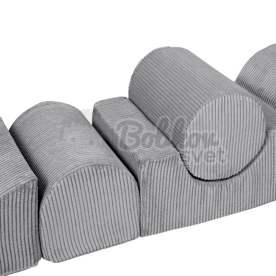 Penová hracia zostava BABY / 5 blokov na cvičenie - Corduroy Estetic GRAY