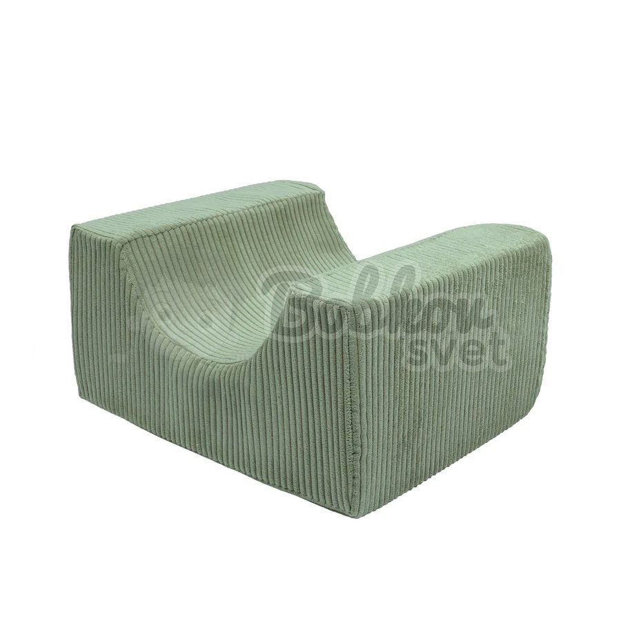 Penová hracia zostava BABY / 5 blokov na cvičenie - Corduroy Estetic GREEN