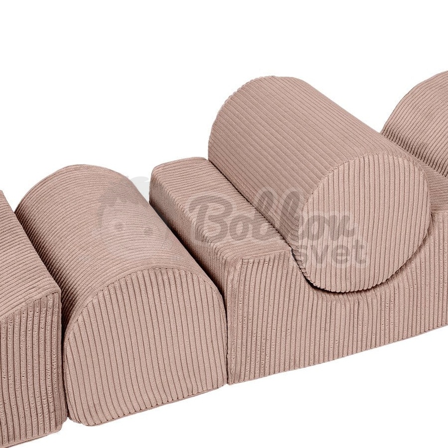Penová hracia zostava BABY / 5 blokov na cvičenie - Corduroy Estetic PINK