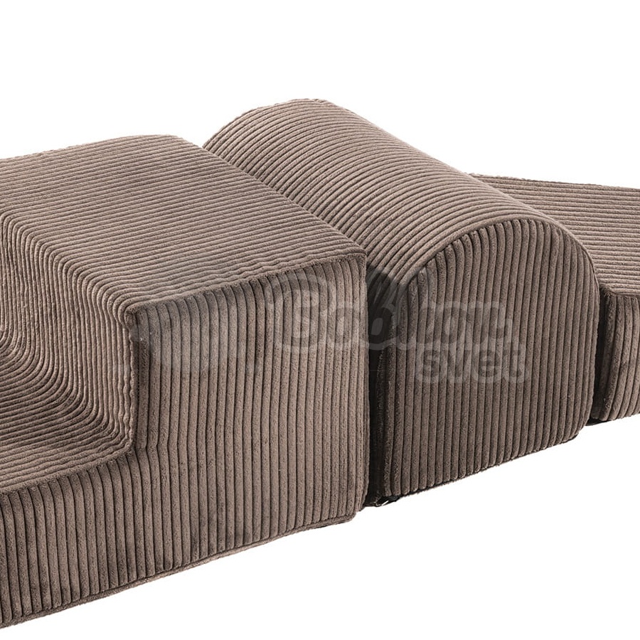 Penová hracia zostava / 3 bloky na cvičenie - Corduroy Estetic BROWN