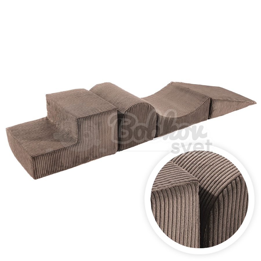 Penová hracia zostava / 4 bloky na cvičenie - Corduroy Estetic BROWN