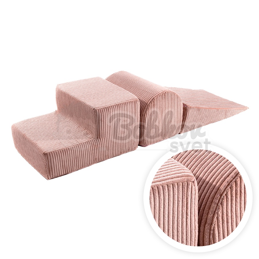 Penová hracia zostava / 3 bloky na cvičenie - Corduroy Estetic PINK