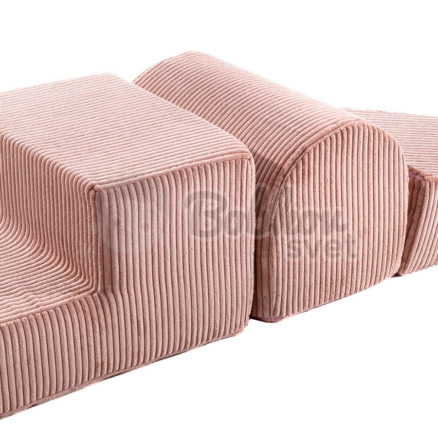 Penová hracia zostava / 4 bloky na cvičenie - Corduroy Estetic PINK