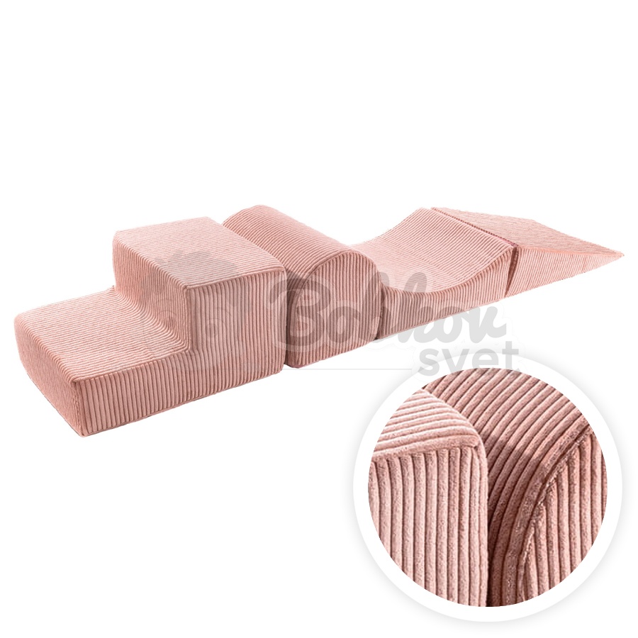 Penová hracia zostava / 4 bloky na cvičenie - Corduroy Estetic PINK