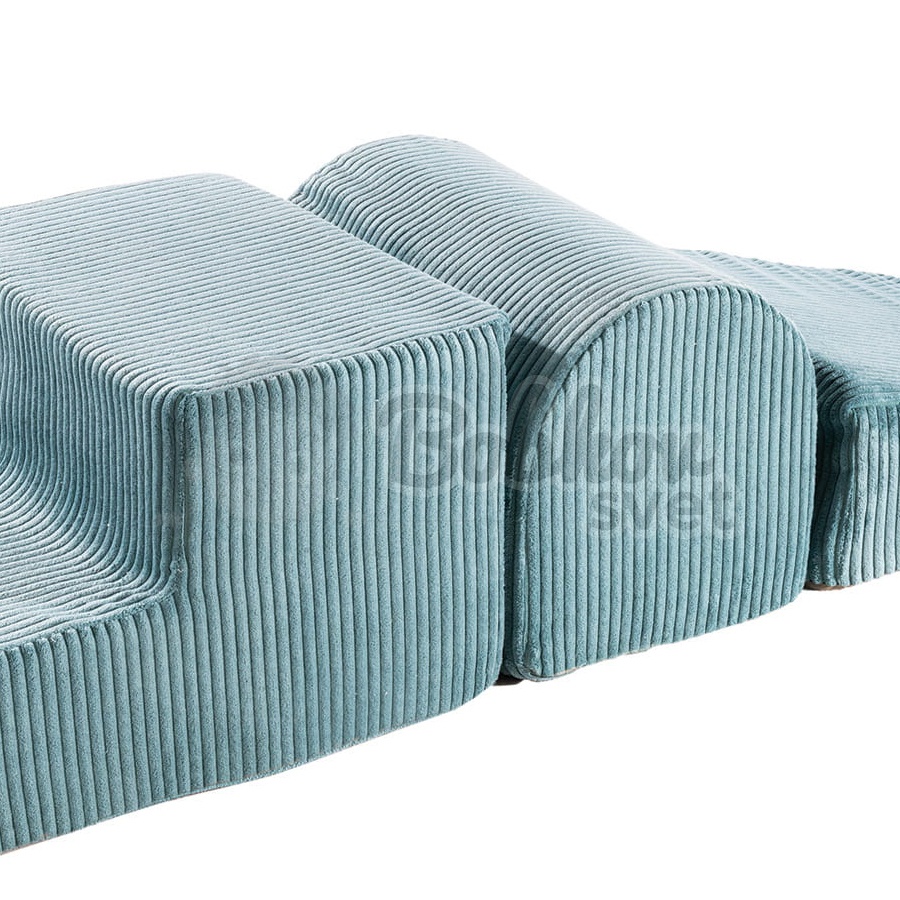 Penová hracia zostava / 3 bloky na cvičenie - Corduroy Estetic TYRKYS
