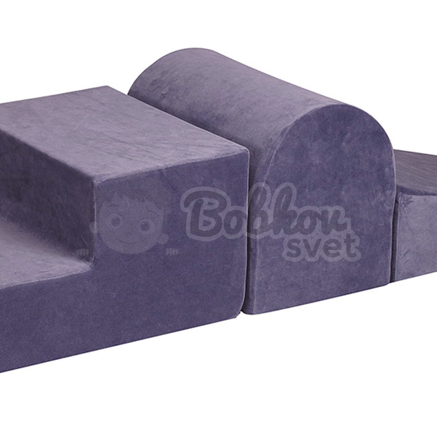 Penová hracia zostava / 3 bloky na cvičenie - farba šedomodrá