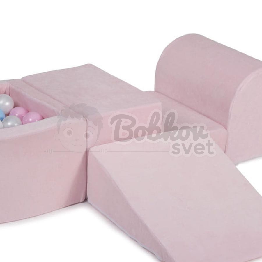 Bazénová hracia zostava Light pink + sada 100 guličiek - model KR1113