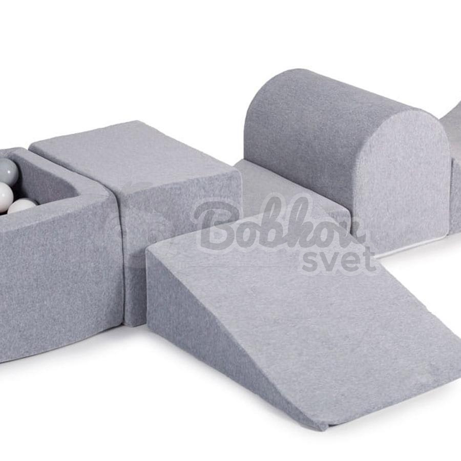 Bazénová hracia zostava sivá + sada 100 guličiek - model KR0013