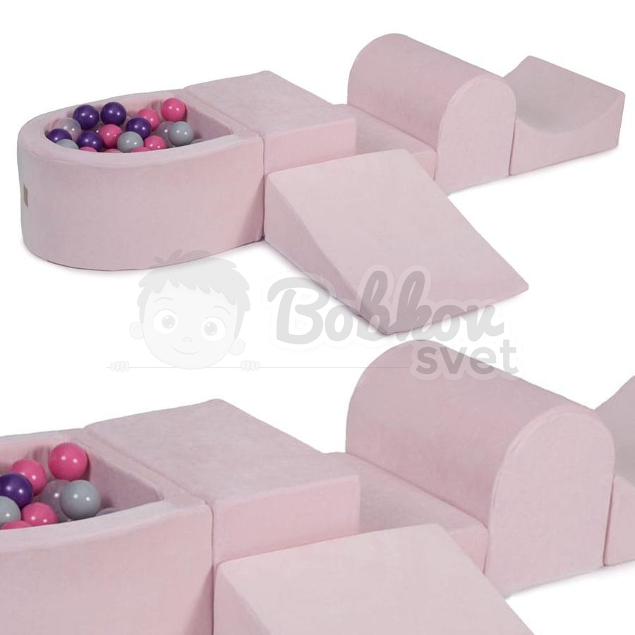 Bazénová hracia zostava Light pink + sada 100 guličiek - model KR1126