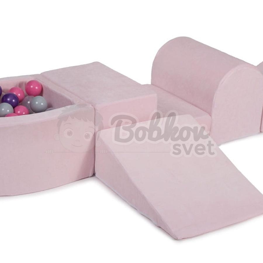 Bazénová hracia zostava Light pink + sada 100 guličiek - model KR1126