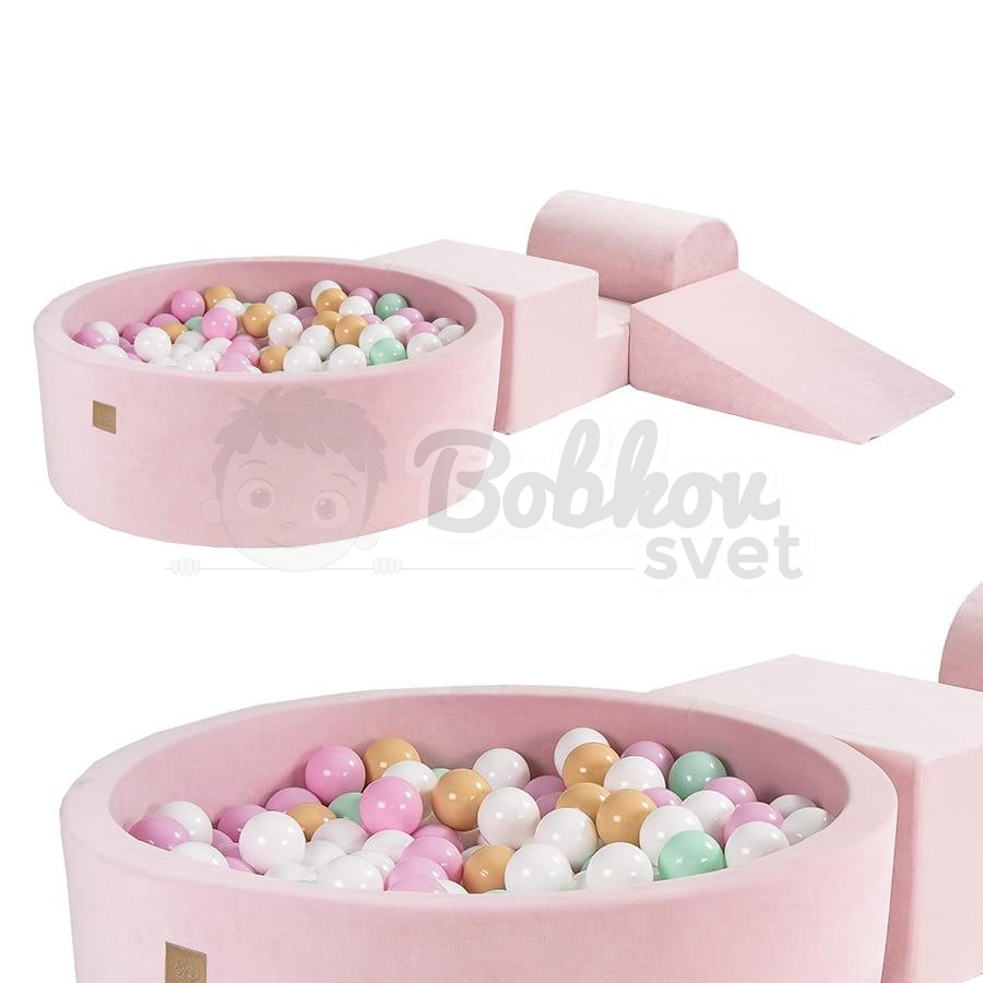 Penová hracia zostava so suchým bazénom MeowBaby® model KR3E s guličkami 200 ks