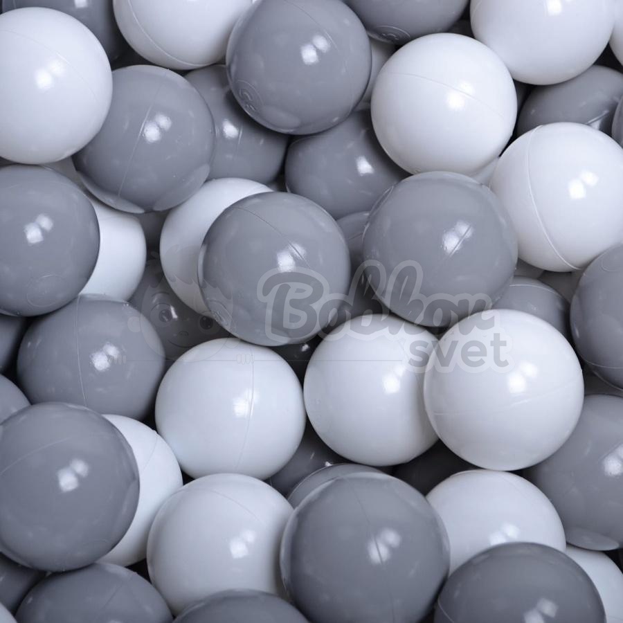 Penová hracia zostava so suchým bazénom MeowBaby® model KR3L (grey) s guličkami 200 ks