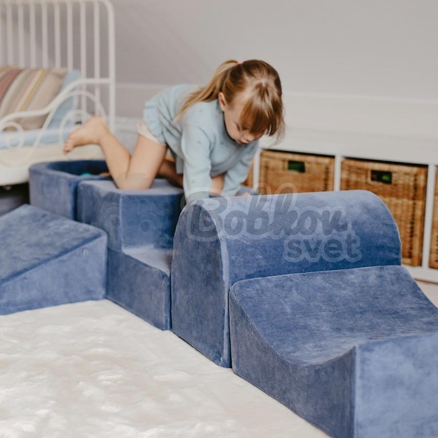 Bazénová hracia zostava šedomodrá + sada 100 guličiek - model KR07014