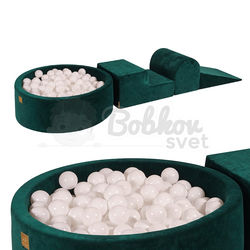 Penová hracia zostava so suchým bazénom model 7096 (green) s guličkami 200 ks