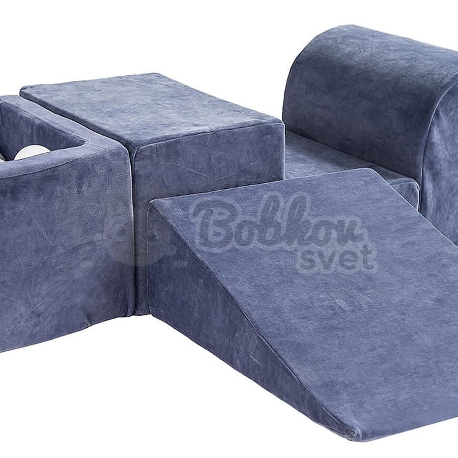 Bazénová hracia zostava šedomodrá + sada 100 guličiek - model KR07014