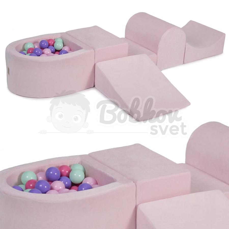 Bazénová hracia zostava Light pink + sada 100 guličiek - model KR1131