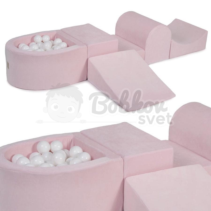 Bazénová hracia zostava Light pink + sada 100 guličiek - model KR1136