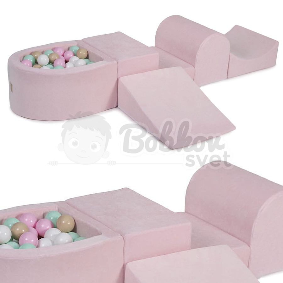 Bazénová hracia zostava Light pink + sada 100 guličiek - model KR1112PL