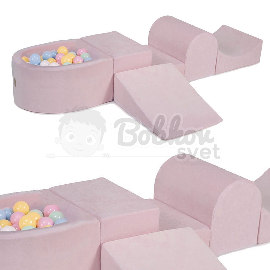 Bazénová hracia zostava Light pink + sada 100 guličiek - model KR1150PL