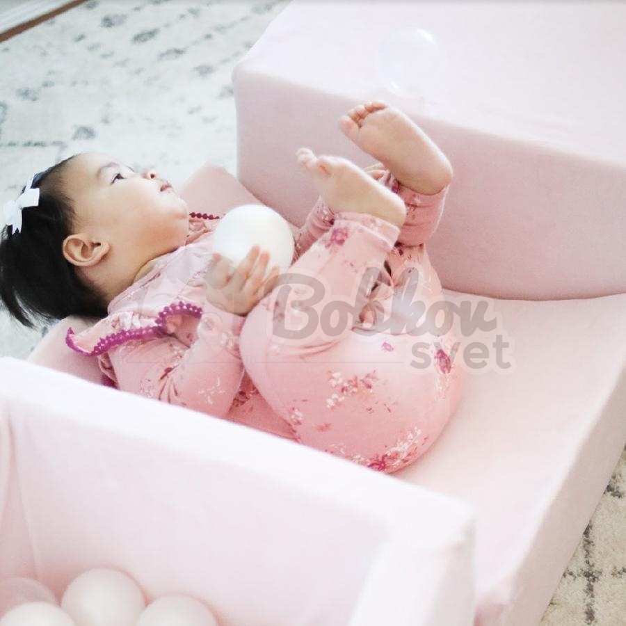 Bazénová hracia zostava Light pink + sada 100 guličiek - model KR1112PL